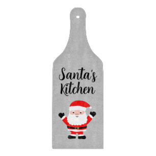 Cute Santa glass cutting board Christmas gift