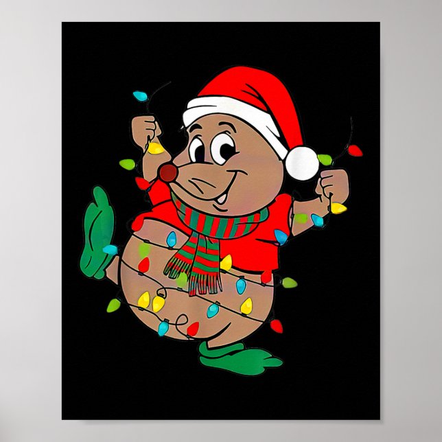 Cute Santa Gus Christmas Lights  Poster (Front)