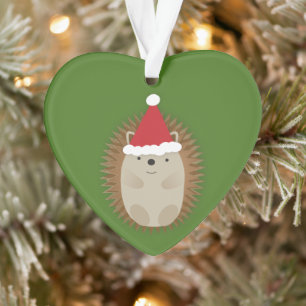 Cute Santa Hedgehog Ornament