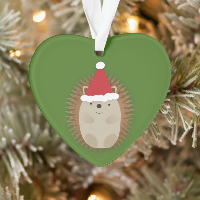 Cute Santa Hedgehog Ornament (Tree)
