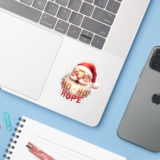 Cute Santa “Ho Ho Hope” Sticker