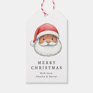 Cute Santa illustration Merry Christmas Gift Tags