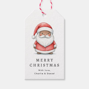 Cute Santa illustration Merry Christmas Gift Tags