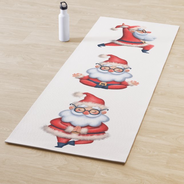 Cute Santa in Meditation Yoga Mat (In Situ)