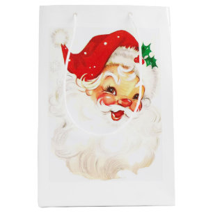 Cute Santa Medium Gift Bag