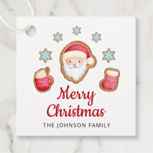 Cute Santa Merry Christmas Favour Tags