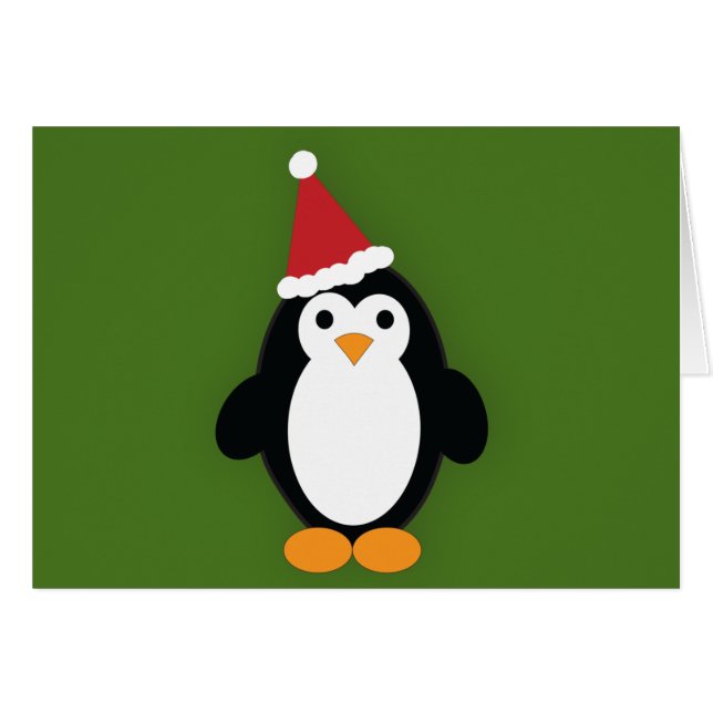Cute Santa Penguin (Front Horizontal)