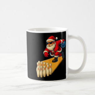 Cute Santa Playing Bowling Ball And Ns Bowler Chri Coffee Mug