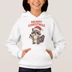 Cute Santa Raccoon Funny Christmas Lights Raccoon