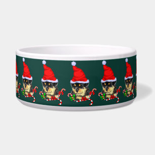 Cute Santa Rottweiler Christmas