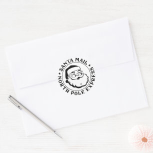 Cute Santa Seal North Pole Approved Label