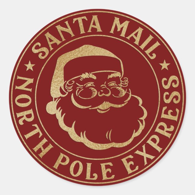 Cute Santa Seal North Pole Approved Label (Front)