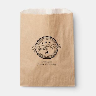 Cute Santa Seal North Pole Favour Bag