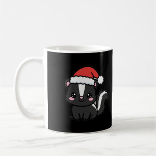 Cute Santa Skunk Christmas Coffee Mug