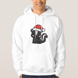 Cute Santa Skunk Christmas Hoodie