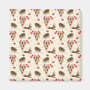 Cute Santa Sloth Happy Holidays Magnet