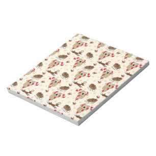 Cute Santa Sloth Happy Holidays Notepad
