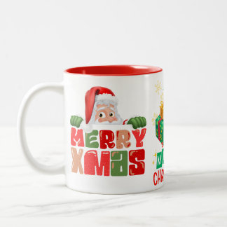 Cute Santa Two-Tone Coffee Mug