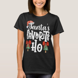 Cute Santa's Favourite Ho Christmas Pajama T-Shirt