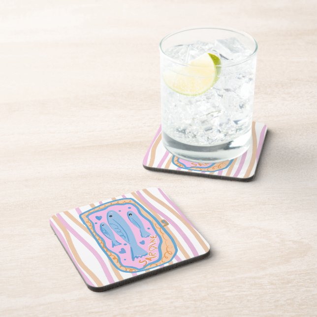 Cute Sardine Art Coaster (Right Side)