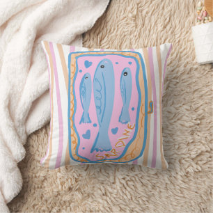 Cute Sardine Art Cushion