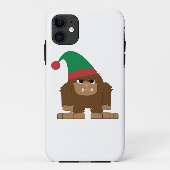 Cute Sasquatch Christmas Elf Case-Mate iPhone Case (Back)