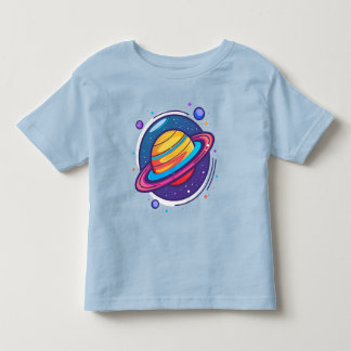 Cute Saturn Planet Baby T-Shirt – Colourful Space