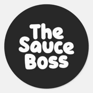 Cute Sauce Boss Chef Bbq Cook Food Humourous Gift Classic Round Sticker