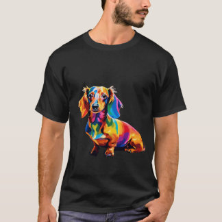 Cute Sausage Dog Animal LGBT Pride Dog T Shirt
