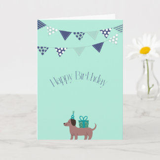 Cute Sausage Dog Birthday Card