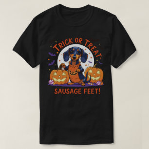 Cute Sausage Dog Trick or Treat Party T-Shirt