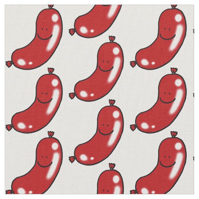 Cute sausage fabric (Close Up)