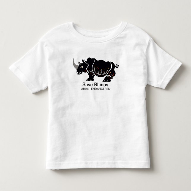 Cute Save RHINOS -Africa - Animal lover - Wildlife Toddler T-Shirt (Front)