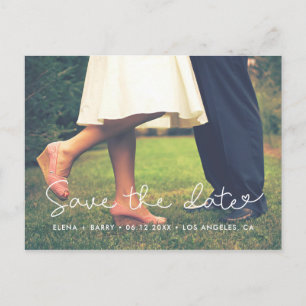 Cute Save the date photo Announcement Postcard