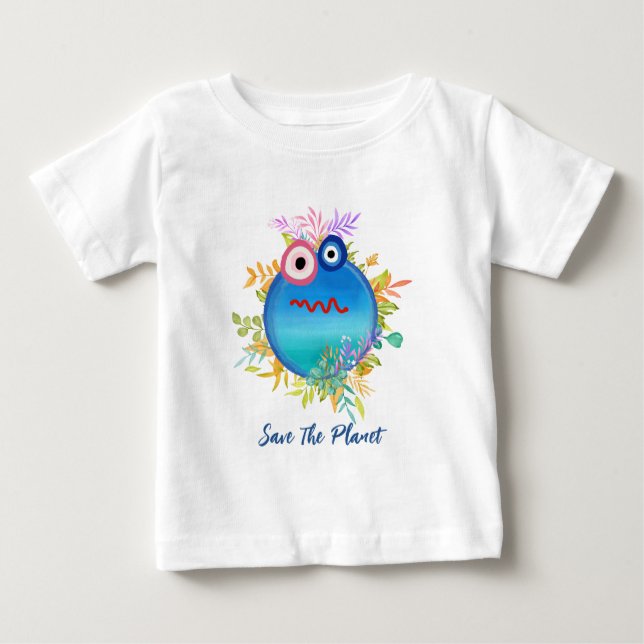 Cute Save The Planet Baby T-Shirt (Front)