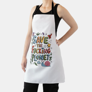 Cute Save the Planet Environmental Ecowarrier Apron