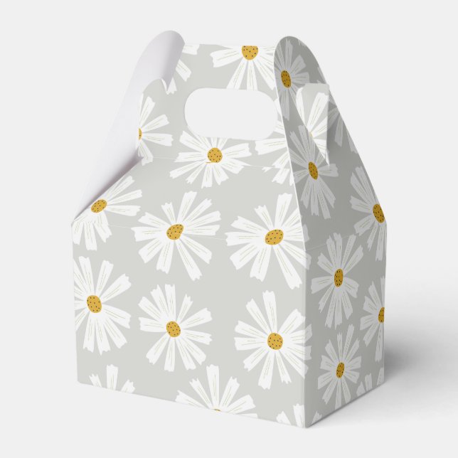 Cute Scandi Daisy Favour Box (Front Side)