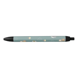 Cute Scandinavian Animals Pattern Black Ink Pen