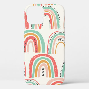 Cute scandinavian childish seamless pattern with t iPhone 12 case
