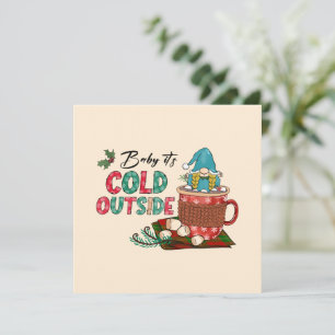 Cute Scandinavian Christmas Gnome & Hot Cocoa