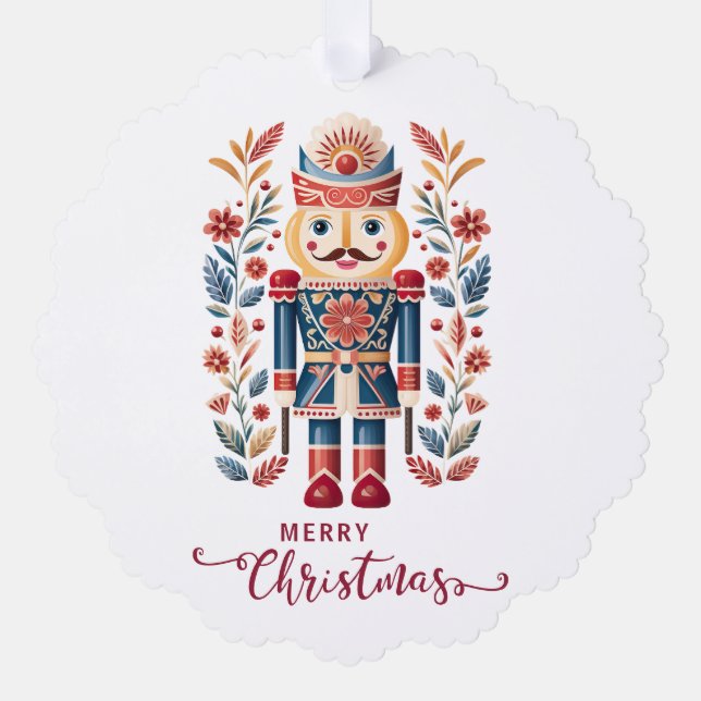 cute Scandinavian Christmas Tree Decoration Card (Front)