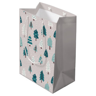 Cute Scandinavian Christmas Tree Mug Medium Gift Bag