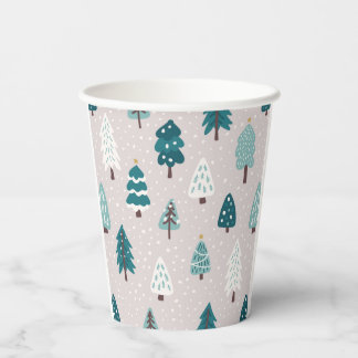 Cute Scandinavian Christmas Tree Mug Paper Cups