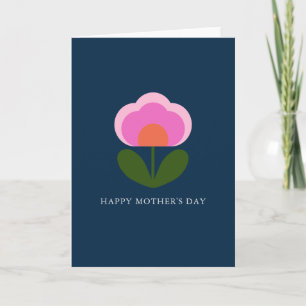 Cute Scandinavian Flower Editable Mother's Day Card