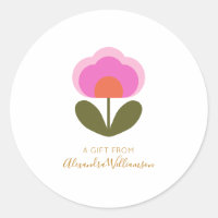 Cute Scandinavian Flower Personalised A Gift From 