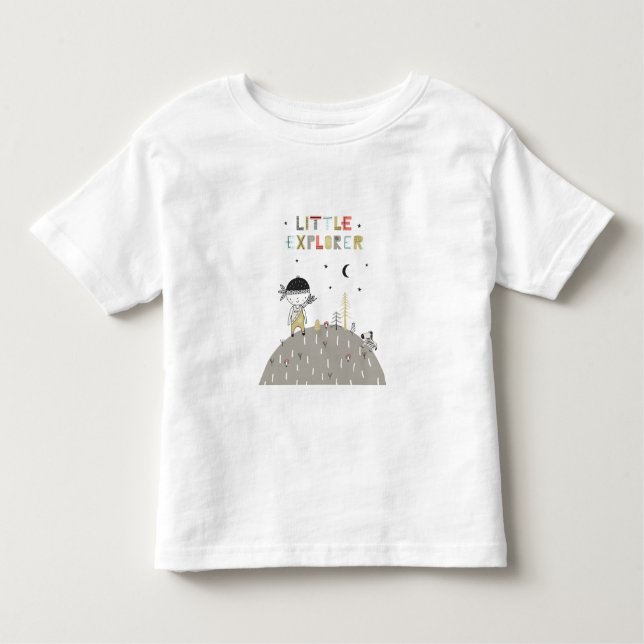 Cute Scandinavian Little Explorer   Toddler T-Shirt (Front)