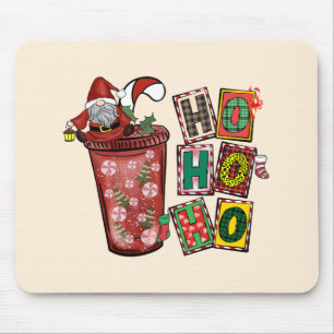 Cute Scandinavian Santa Claus Gnome -Christmas Cup Mouse Pad