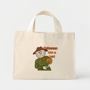 Cute Scarecrow Halloween Trick or Treat Mini Tote Bag