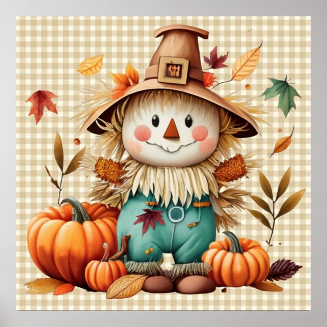 Cute Scarecrow Poster (Front)