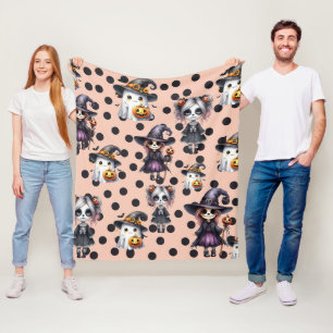 Cute Scary Funny Halloween  Fleece Blanket